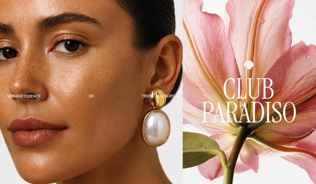 Club Paradiso — identidad y web de marca de joyería